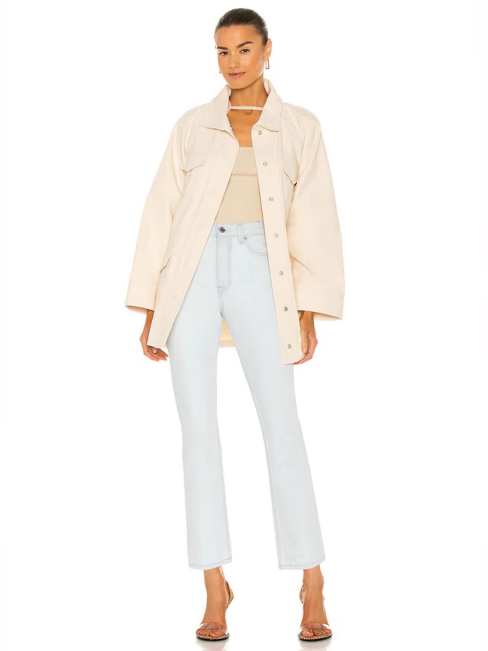 NWT GRLFRND Jeans Karolina High Rise Straight Crop Size 27 Indio
